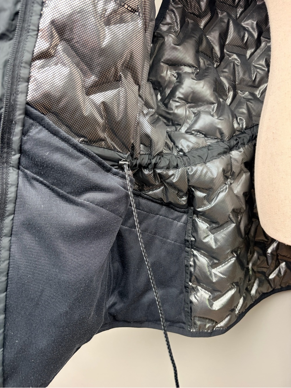 Columbia Omni-Heat Puffer Vest Hooded Black 3X Plus Down Cinch Waist - Picture 10 of 11